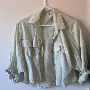 BDG cropped button down